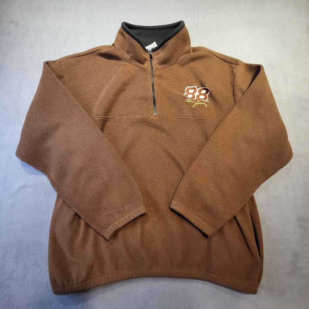 Dale Earndhart Jr #88 NASCAR Mens L Competitors View Brown Quarter Zip Pull Over